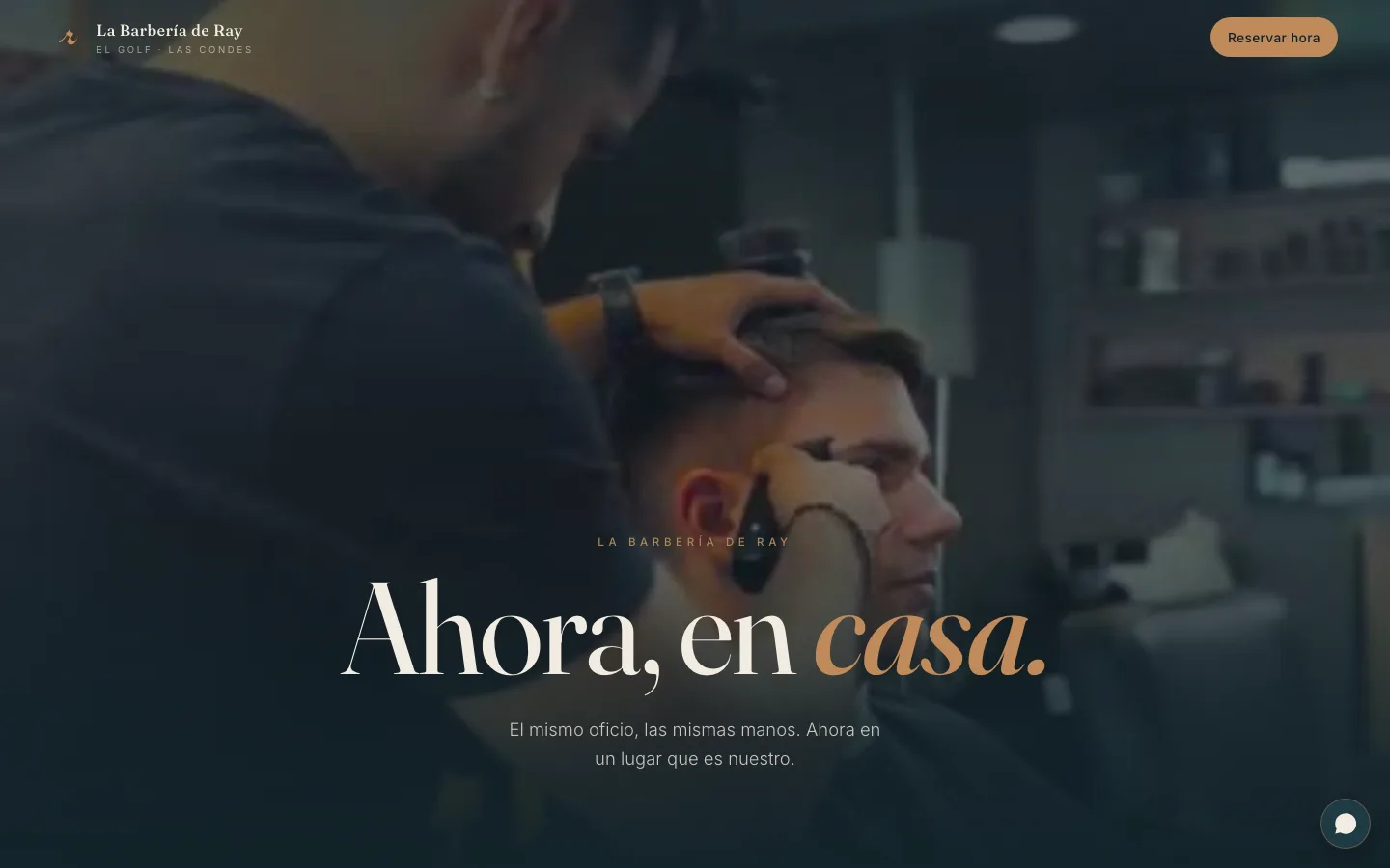 La landing de La Barbería de Ray